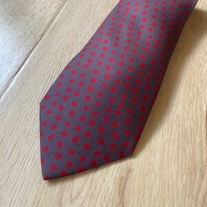 Hermes Grey and Red Tie